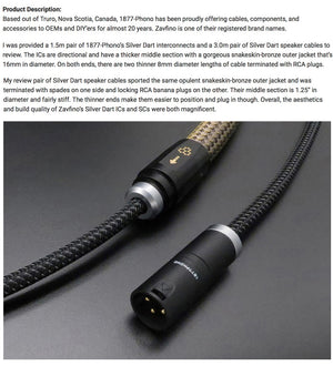 Silver Dart Graphene Audio Interconnect (XLR)