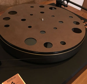 Distressed Leather Turntable  Mat