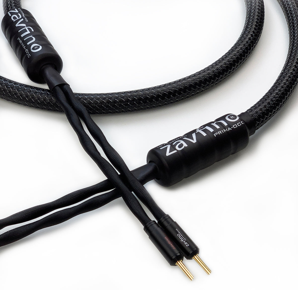 Cable de altavoz principal HIFI OCC, cable de audio de alta gama,  antiruido, fibra de carbono, cabeza banana, conector en Y